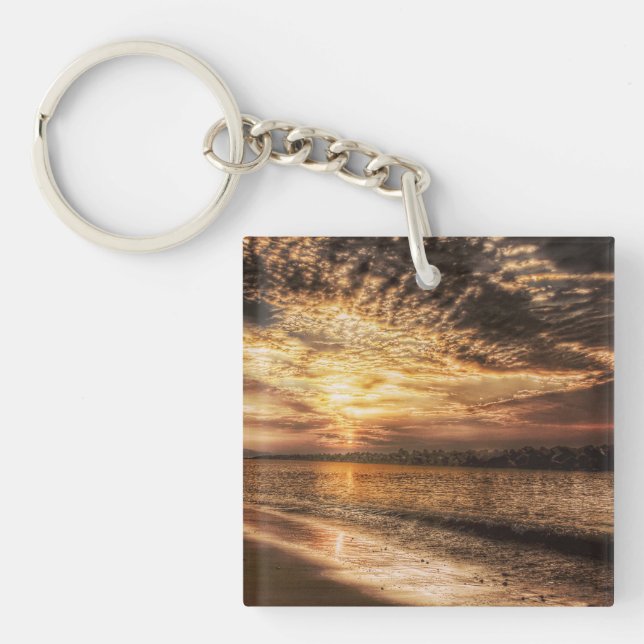 Stunning Beach Sunrise Keychain (Front)