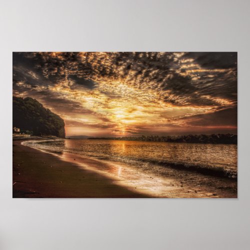 Stunning Beach Sunrise Poster