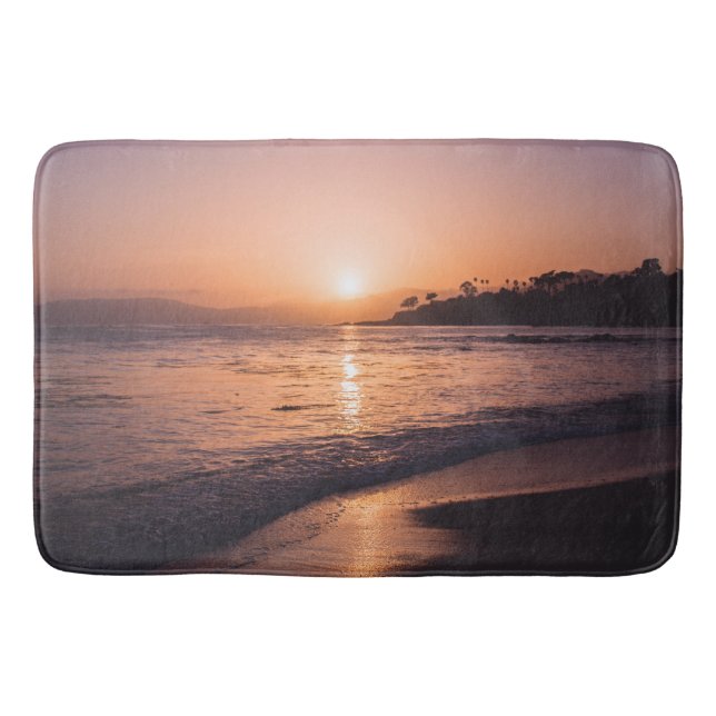 Stunning Beach Sunset Bath Mat (Front)