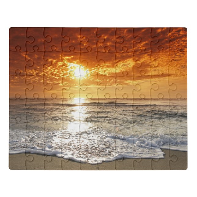 Stunning beach sunset jigsaw puzzle (Puzzle Horizontal)