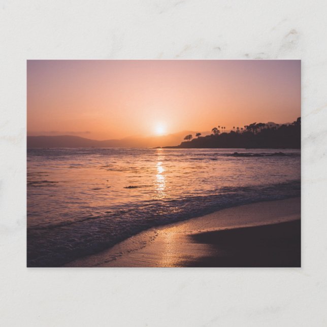 Stunning Beach Sunset Postcard (Front)