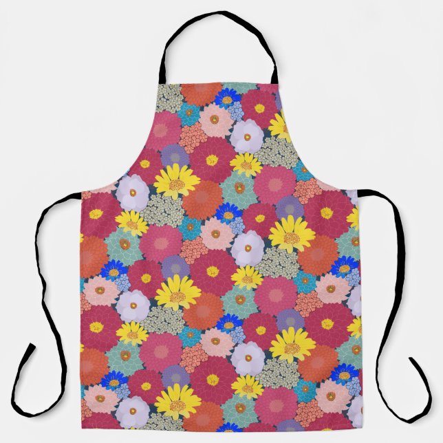 Stunning, Beautiful, Colorful Flowers Apron (Front)