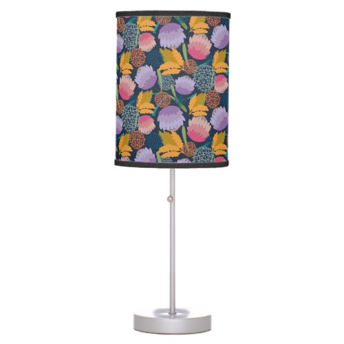 Stunning Beautiful Harmonious Color Flowers Table Lamp