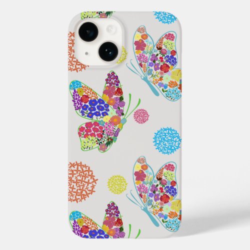 Stunning Beautiful Overload Floral Butterflies Case_Mate iPhone 14 Case