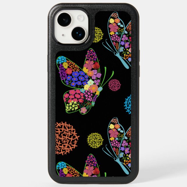 Stunning ,Beautiful "Overload Floral Butterflies" Otterbox iPhone Case (Back)