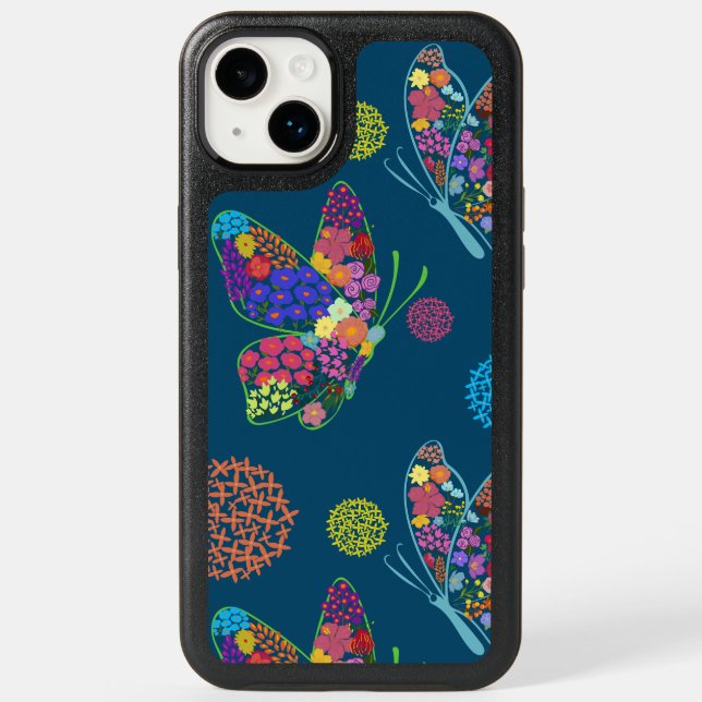 Stunning ,Beautiful "Overload Floral Butterflies" Otterbox iPhone Case (Back)
