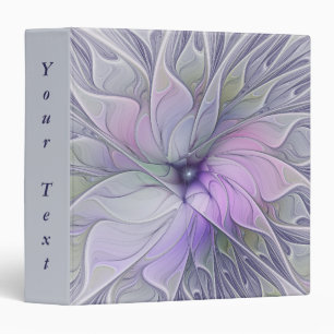 Stunning Beauty Abstract Fractal Art Flower Text 3 Ring Binder