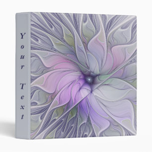 Stunning Beauty Abstract Fractal Art Flower Text 3 Ring Binder