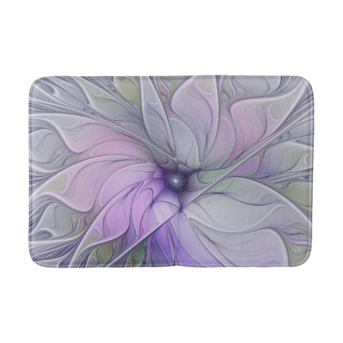 Stunning Beauty Modern Abstract Fractal Art Flower Bath Mat