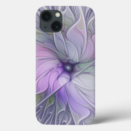 Stunning Beauty Modern Abstract Fractal Art Flower iPhone 13 Case