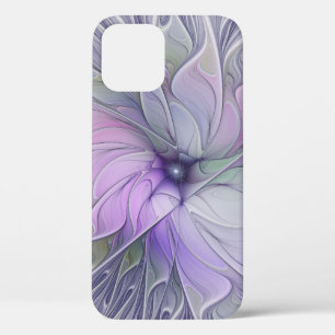 Stunning Beauty Modern Abstract Fractal Art Flower iPhone 12 Case