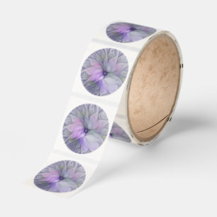 Stunning Beauty Modern Abstract Fractal Art Flower Classic Round Sticker