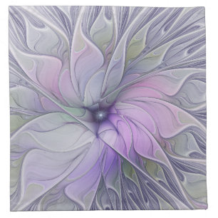 Stunning Beauty Modern Abstract Fractal Art Flower Cloth Napkin