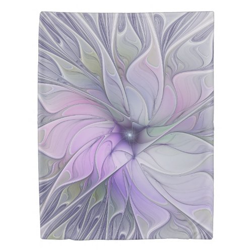 Stunning Beauty Modern Abstract Fractal Art Flower Duvet Cover
