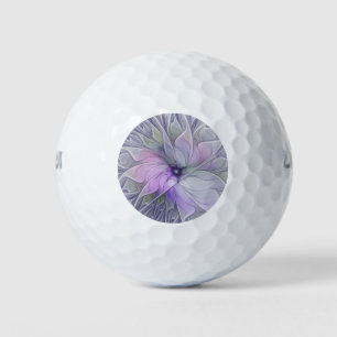 Stunning Beauty Modern Abstract Fractal Art Flower Golf Balls