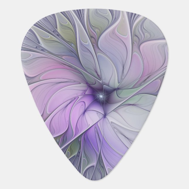 Stunning Beauty Modern Abstract Fractal Art Flower Guitar Pick (Front)