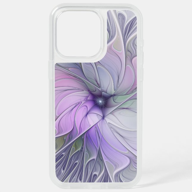 Stunning Beauty Modern Abstract Fractal Art Flower iPhone 15 Pro Max Case (Back)