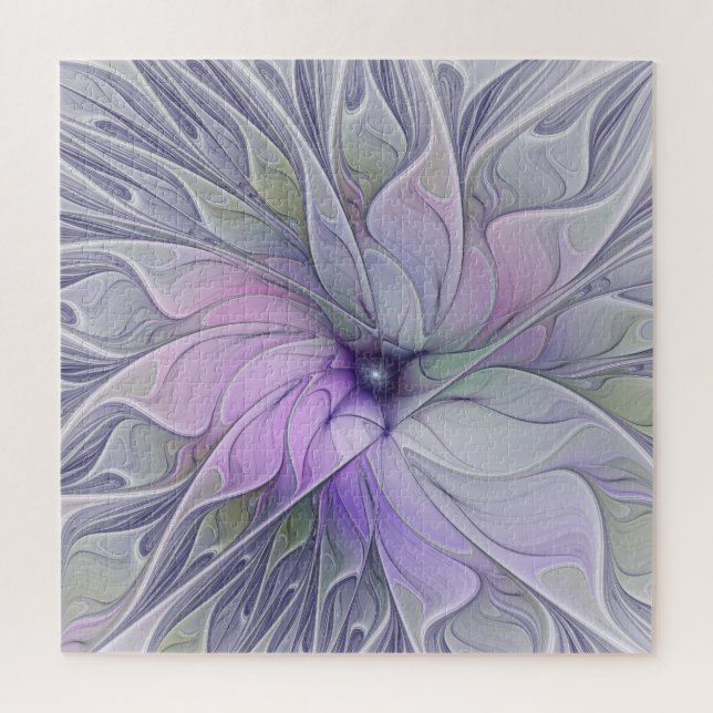 Stunning Beauty Modern Abstract Fractal Art Flower Jigsaw Puzzle (Vertical)