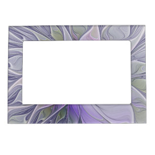 Stunning Beauty Modern Abstract Fractal Art Flower Magnetic Frame