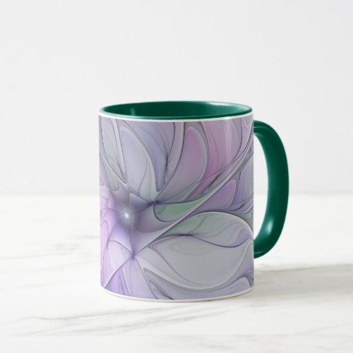 Stunning Beauty Modern Abstract Fractal Art Flower Mug