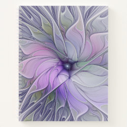 Stunning Beauty Modern Abstract Fractal Art Flower Notebook