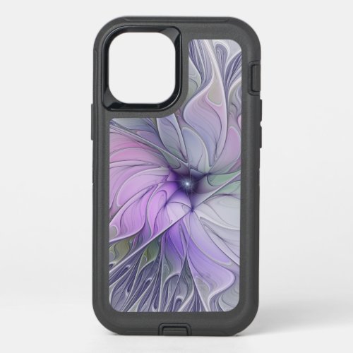 Stunning Beauty Modern Abstract Fractal Art Flower OtterBox Defender iPhone 12 Case