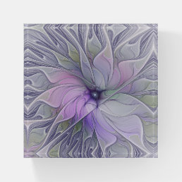 Stunning Beauty Modern Abstract Fractal Art Flower Paperweight