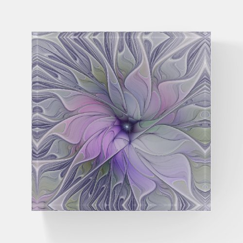 Stunning Beauty Modern Abstract Fractal Art Flower Paperweight