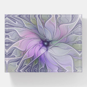 Stunning Beauty Modern Abstract Fractal Art Flower Paperweight