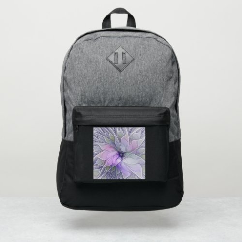 Stunning Beauty Modern Abstract Fractal Art Flower Port Authority Backpack