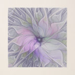 Stunning Beauty Modern Abstract Fractal Art Flower Scarf<br><div class="desc">A modern abstract fantasy flower fractal with soft colors. 
Design for your chiffon scarf and more.</div>
