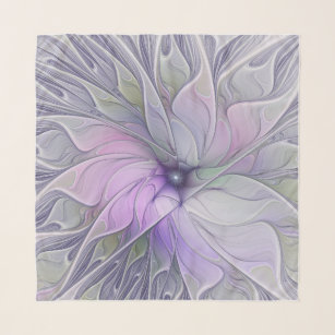 Stunning Beauty Modern Abstract Fractal Art Flower Scarf