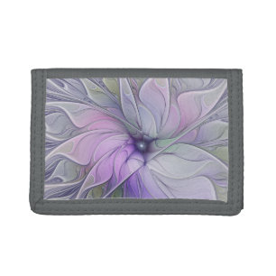 Stunning Beauty Modern Abstract Fractal Art Flower Tri-fold Wallet