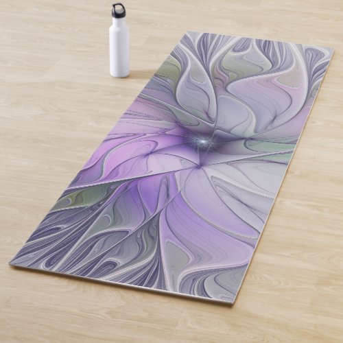 Stunning Beauty Modern Abstract Fractal Art Flower Yoga Mat
