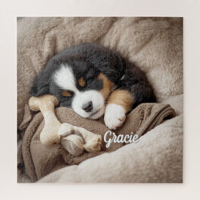 Stunning Bernese Mountain Dog Personalized Jigsaw Puzzle (Vertical)