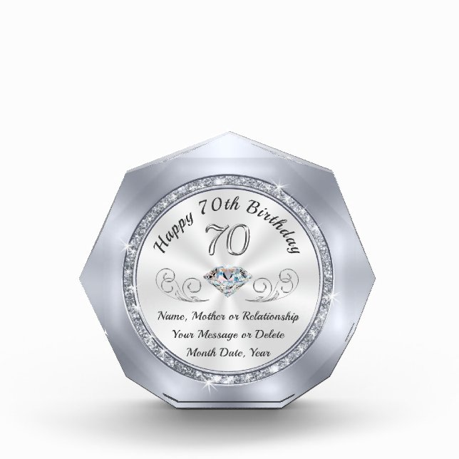 Stunning, Birthday Gifts for 70 year old Mom (Front)