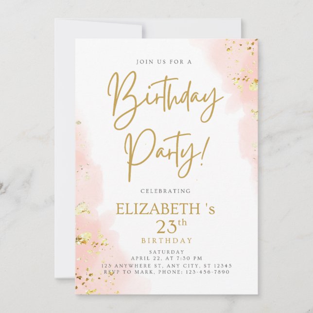 Stunning Birthday Invitation card (Front)