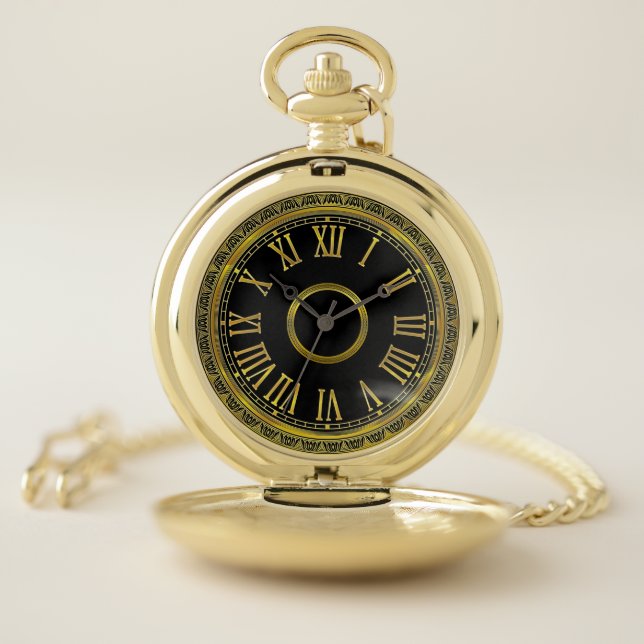 Stunning Black Gold Pocket Watch (Inside)