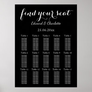 Stunning Black Wedding Poster