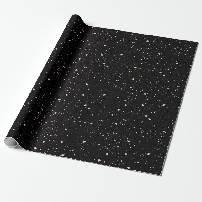 Stunning Black Wrapping Paper (Unrolled)