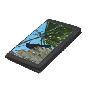 Stunning Blackbird Palm Tree Womens Trifold Wallet