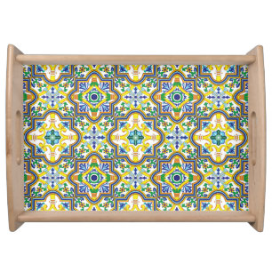 💛💙Stunning blue and yellow Azulejos  Serving Tray