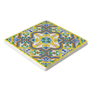 💛💙💚Stunning blue and yellow Azulejos  Trivet