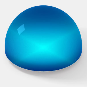 Stunning Blue Aqua with Glow Effect Paperweight