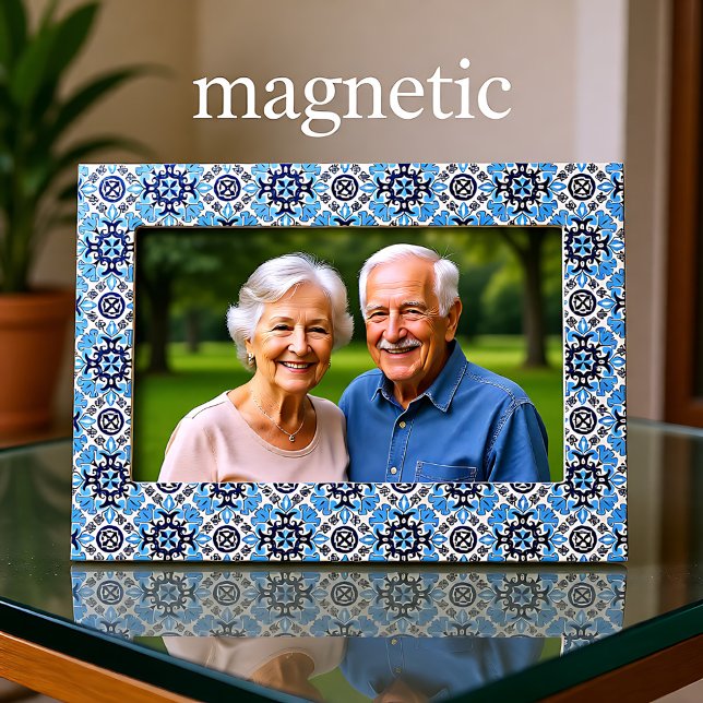 💙 Stunning blue Azulejos Magnetic Frame (💙 Stunning blue Azulejos Magnetic Frame)