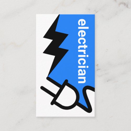 Stunning Blue Electric Power Plug Icon Business Card