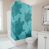 Stunning Blue Nautical Sea Turtle Shower Curtain | Zazzle