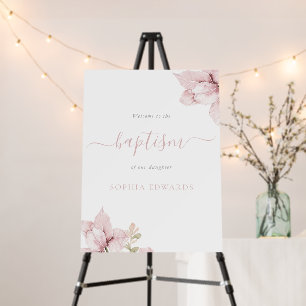 Stunning Blush Baptism Sign Foam Board