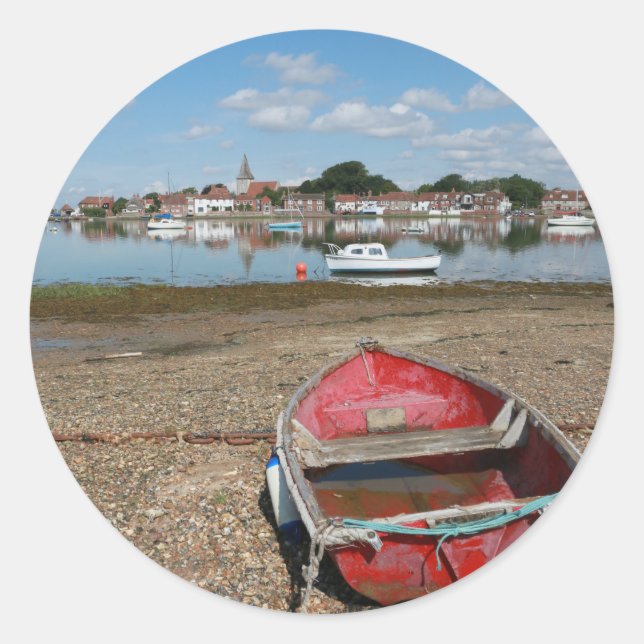 Stunning Bosham Harbor England Classic Round Sticker (Front)