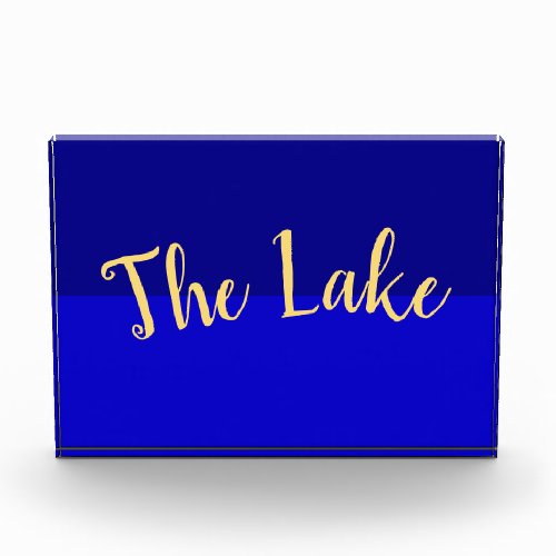 Stunning Bright Vibrant Royal Blue The Lake Photo Block